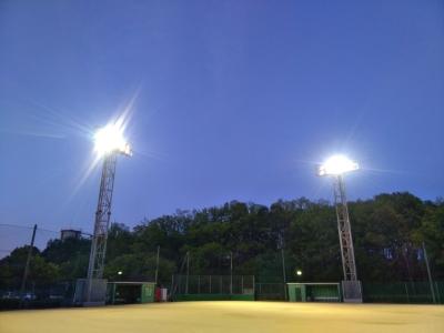 中山公園軟式野球場照明設備改修工事