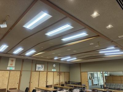 浅口市役所寄島総合支所・老人福祉センター照明器具LED化工事